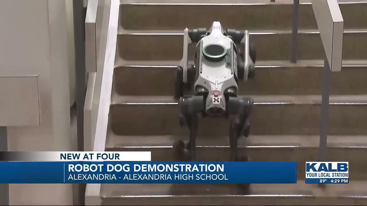 Quadruped robot at Rapides Parish schools
